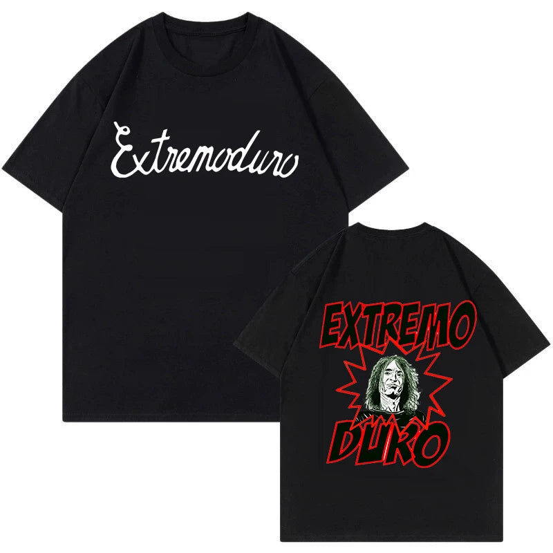 Unisex Fashion Rock Band Extremoduro Print Short Sleeve T Shirt Men Women Graphic Vintage T-Shirt Y2k Hip Hop Tees Tops Clothes