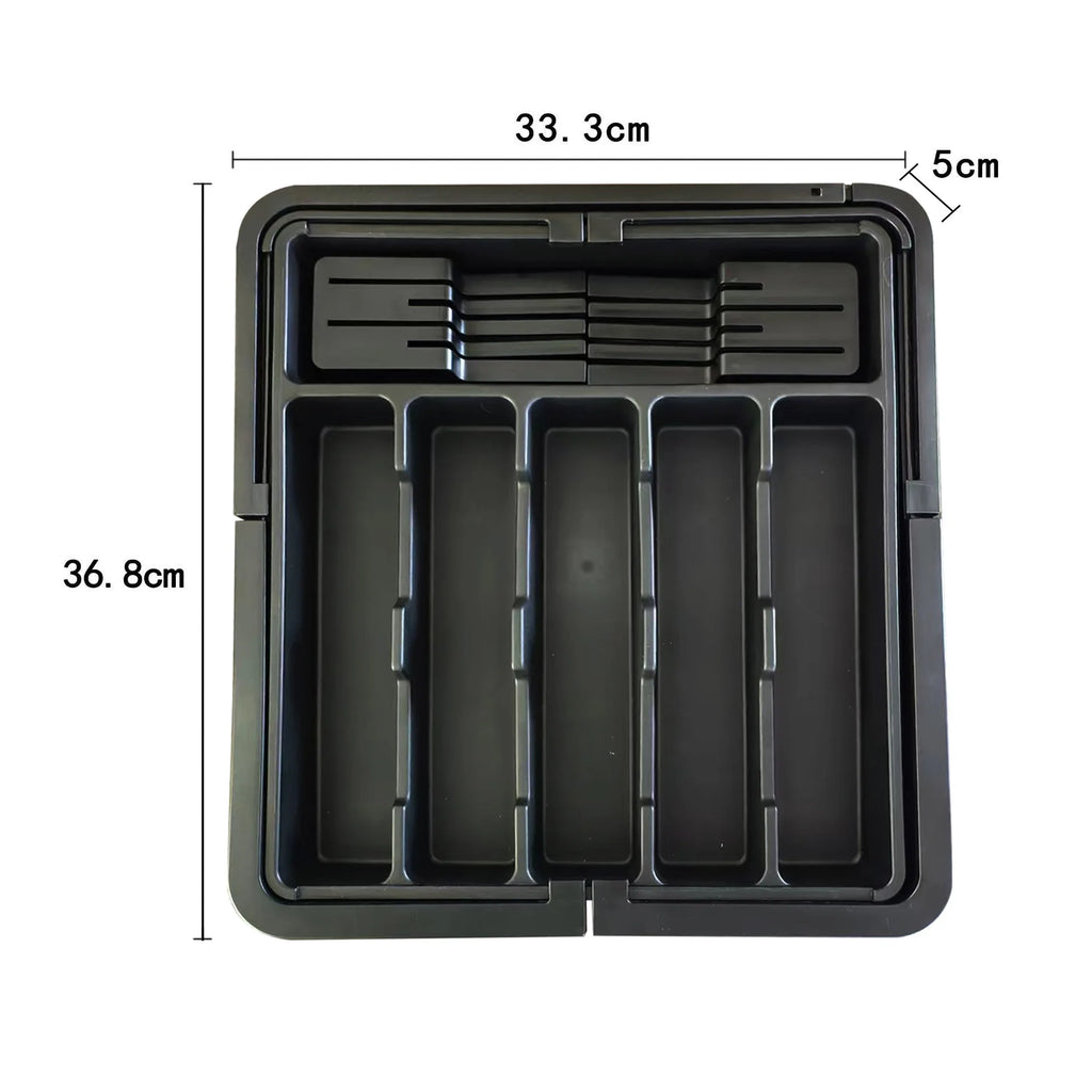 Adjustable Expandable Cutlery Drawer Organizer, Kitchen Utensil Storage Tray