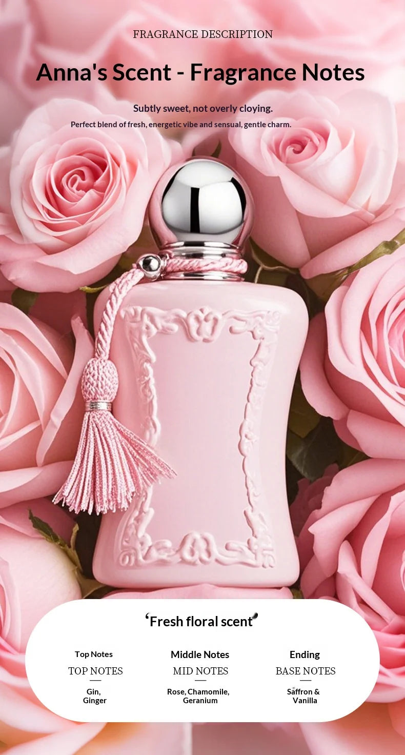 Brand Rose Women Perfumes 75ML Perfume Fragrance Spray Flirting Pheromone Long Lasting Fragrance Attract Dating Gift