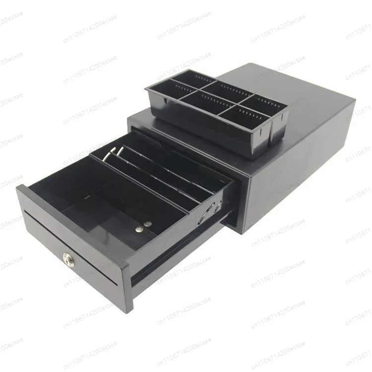 LAS-208 POS Cash Drawer Lockable, Cash Box for POS Terminal & Cash Register Use, Commercial Cash Drawer for Retail