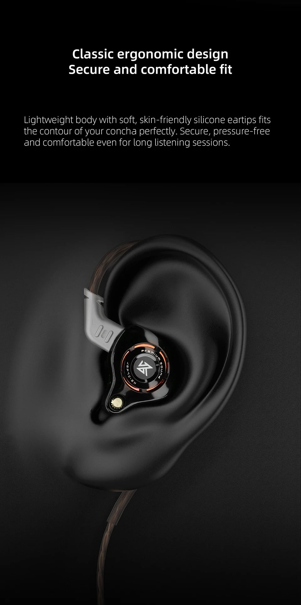 KZ Eldar 1DD In-Ear Monitor, Custom Dynamic Driver, Balanced Sound Fast Transient, HiFi Earphone