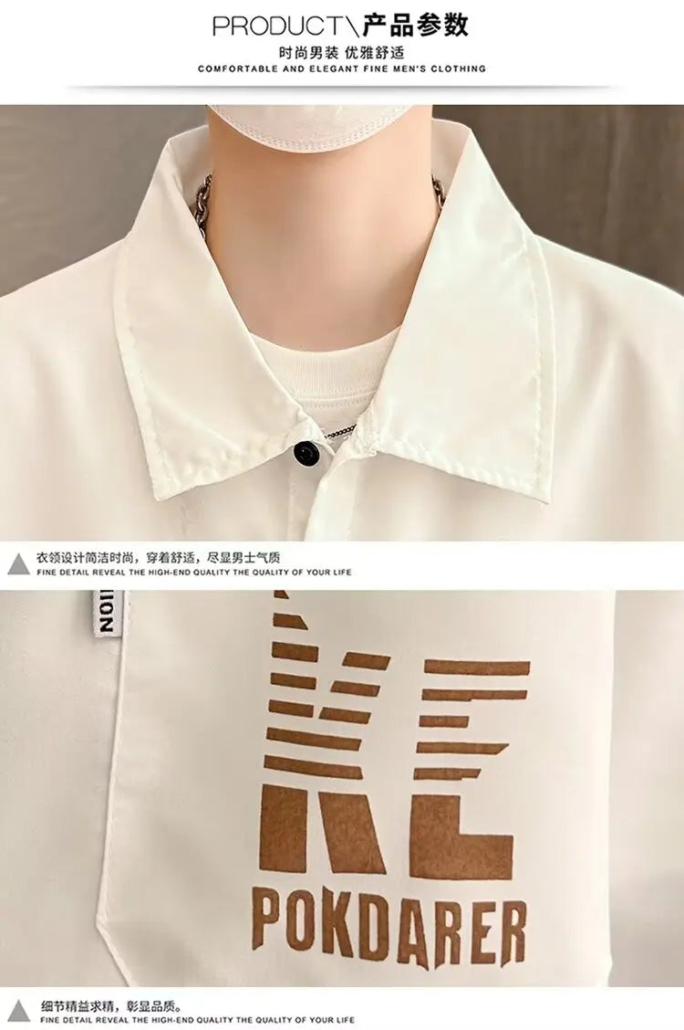 New Shirts for Men Patchwork Graphic T-shirts Men's Clothing Summer Casual Short Sleeved Daily Street Tops Loose Oversized Shirt