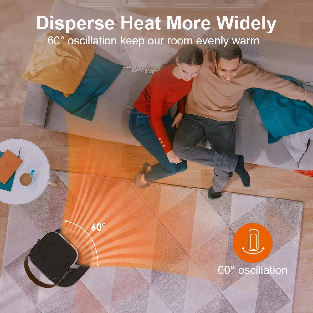 Electric Heater 2000W Heating Fans Portable Electric Space Heater PTC Fan Heater Household Hot Air Blower with Remote Control