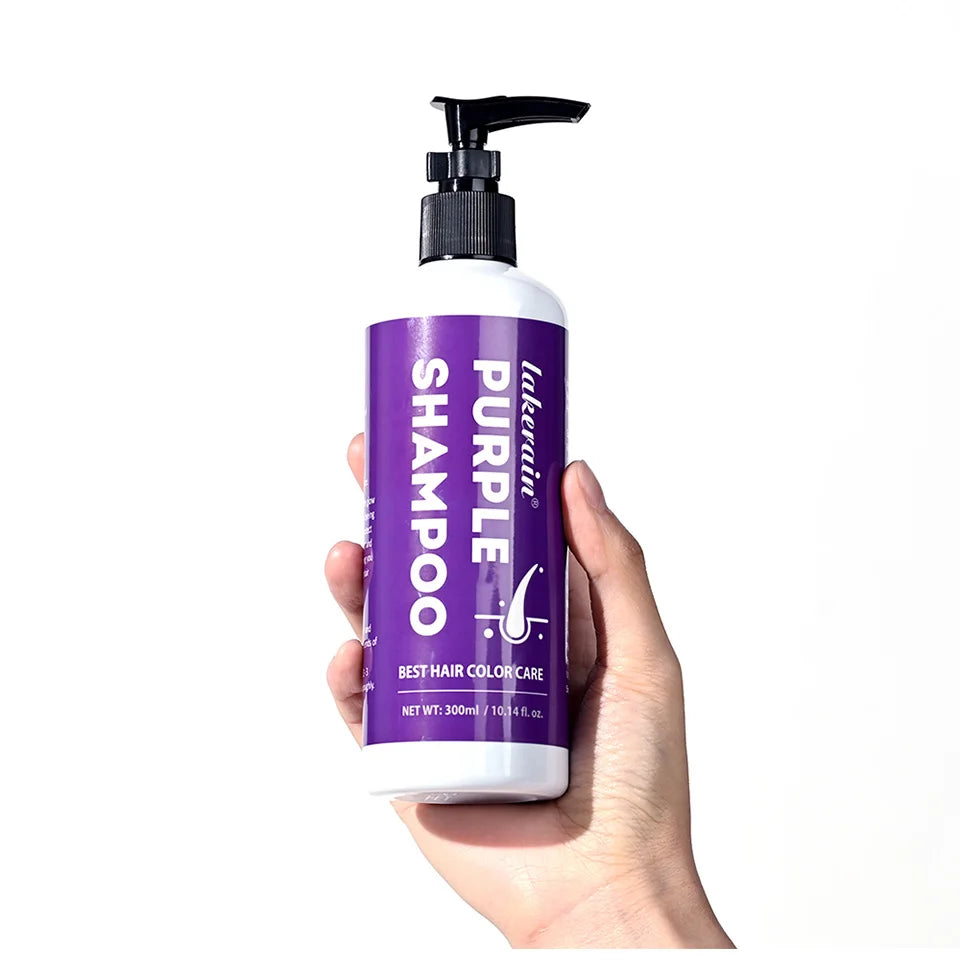 Hair Care Color Lock Purple Shampoo 300ml Anti-Brassiness Yellow Tones Removal Hair Color Protection & Moisturizing Hair Shampoo
