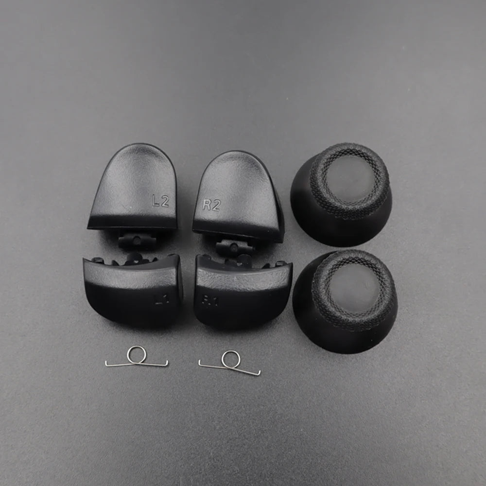 1Set BDM-030 Joystick Thumb Caps & R1 L1 R2 L2 Game Trigger Buttons with Spring for PS5 V3.0 Controller Replace Part
