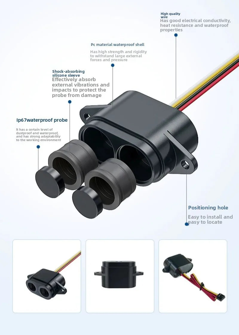 IP67 Waterproof Obstacle Avoid Module RS485 Ultrasonic Level Sensor Container Water Level Monitor