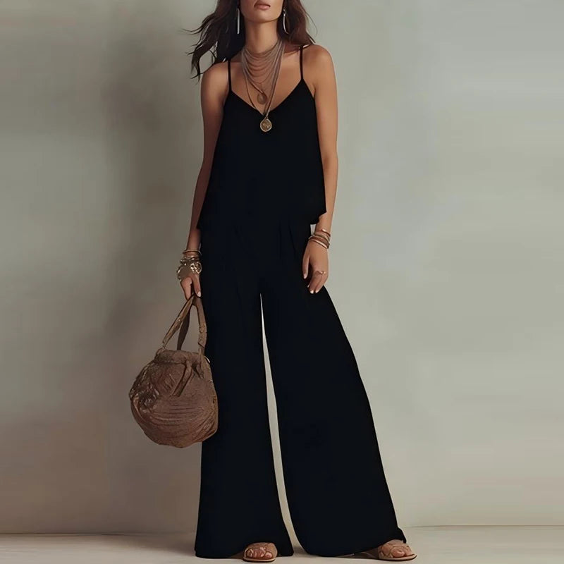 Women's Streetwear 2 Piece Pant Sets 2026 Summer Fashion Sleeveless Shirt Vest Tops Elastic Waist Pants Suits 2 PCS Outfits