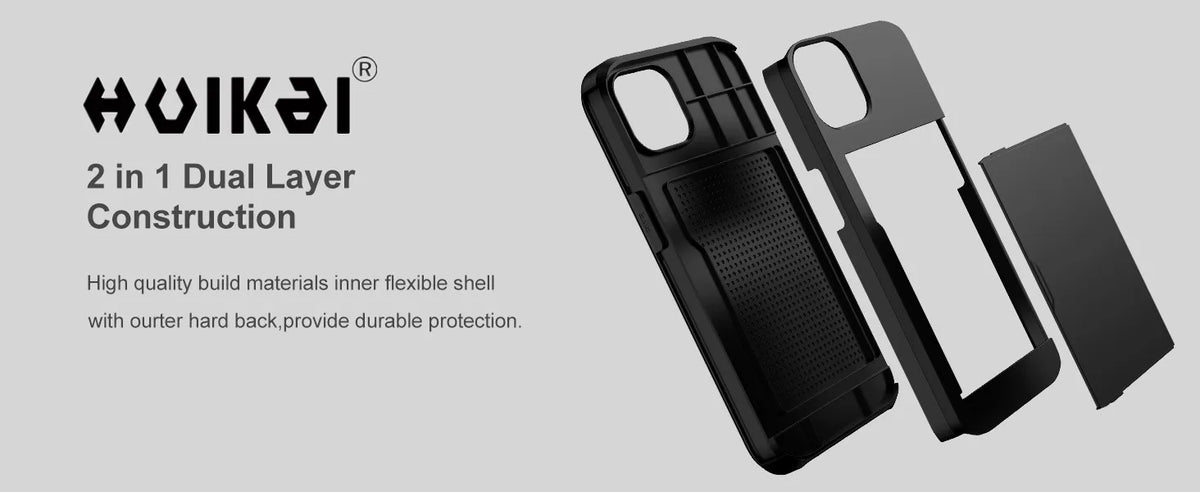 For iPhone 17 Pro Max 16 Pro Max 15 Pro 15 14 13 12 Wallet Card Case Holder Slide Slot Slim Hard PC Heavy Duty Protective Covers