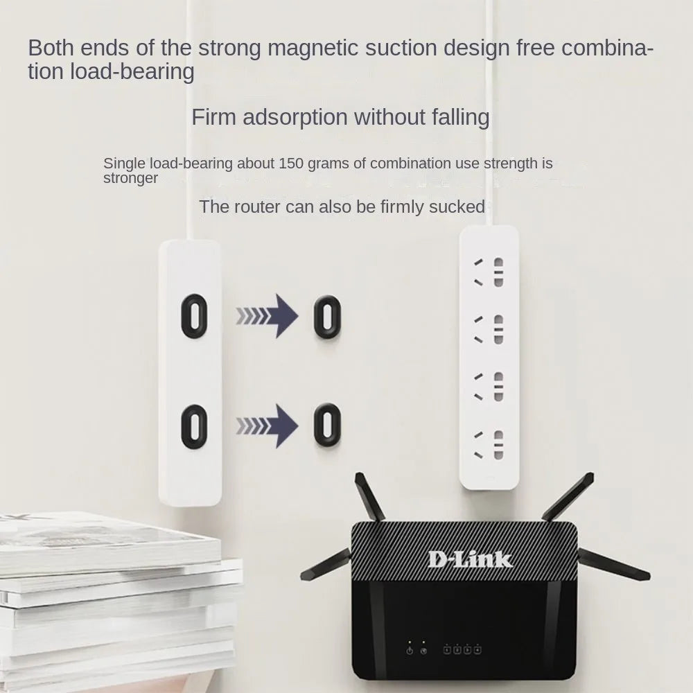 2Pcs/Set Strong Magnetic Adsorption Magnetic Remote Control Holder Self-Adhesive Magnetic Absorption Nanopatch