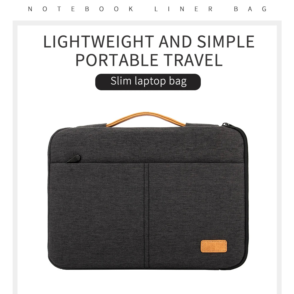 Laptop Sleeve Bag 14 15.6 Inch Notebook Pouch For Macbook HP Dell Acer Shockproof Computer Briefcase Travel Business Men Case