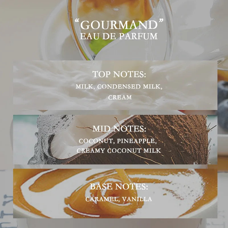50ML Fresh and Elegant Ladies' Perfume Spray Long-lasting Milk Chocolate "Gourmand" Eau De Parfum