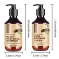 Castor Curl Styling Cream Shampoo Hair Treatment  Loc, Twist Gel, Tames Frizz & Edges Frizzy Smooth Nourish Straightening Care