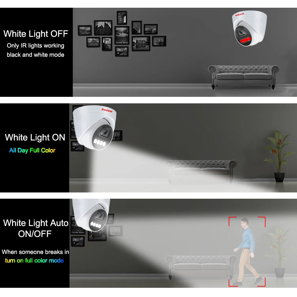 4K 8MP POE IP Camera Audio H.265 Onvif Wide Angle 2.8mm AI Color Night Vision Home CCTV Video Surveillance Security