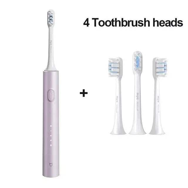 Mijia Sonic Electric Toothbrush T302 3colors 4 Brush Heads IPX8 Water Proof 360° Wireless Charging 4 Modes Cleaning Teeth
