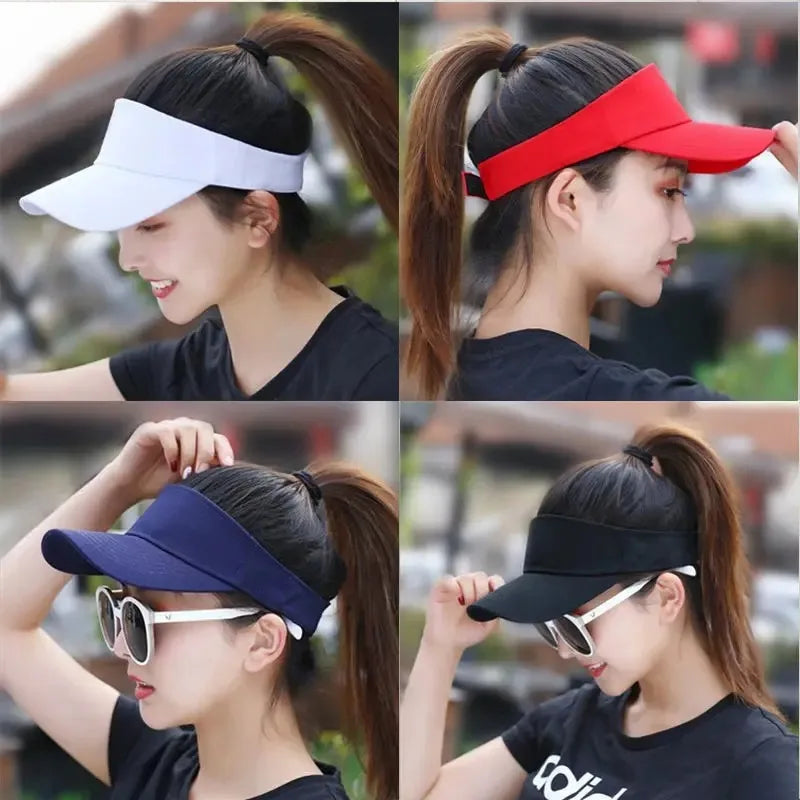 Men Women Adjustable Tennis Caps,Summer Sun Hat Unisex,Sport Headband Classic Sports Visor Hat Running Caps Tennis Beach Hat