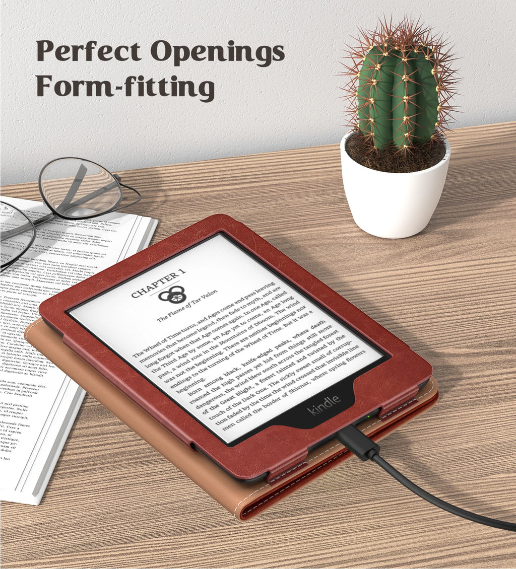 Case for 6" Kindle(11th Generation, 2024/2022 Release)/(10th Gen,2019)/Kindle(8th Gen, 2016), Ultra Lightweight PU Shell Cover