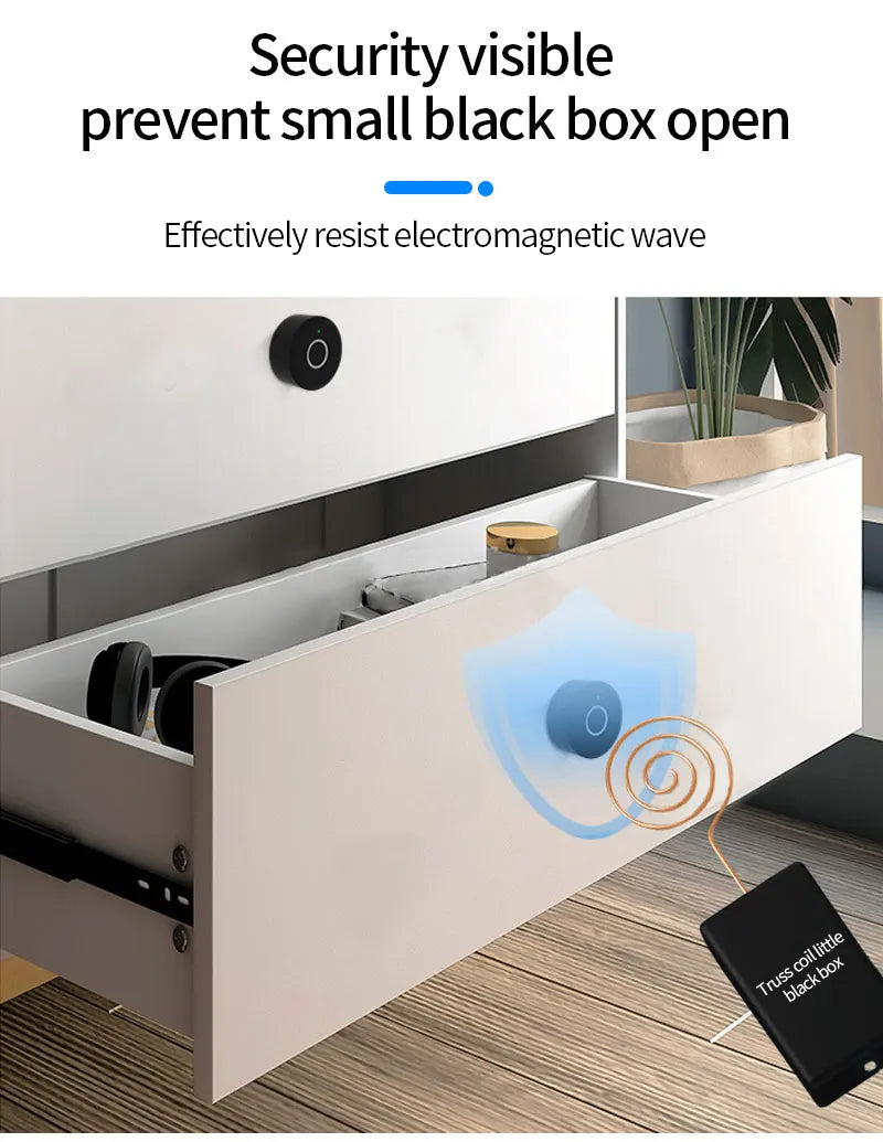 Smart Biometric Fingerprint Home File Drawer Cabinet Lock Keyless Invisible Furniture Wardrobe Electronic Locks Emergency Charge
