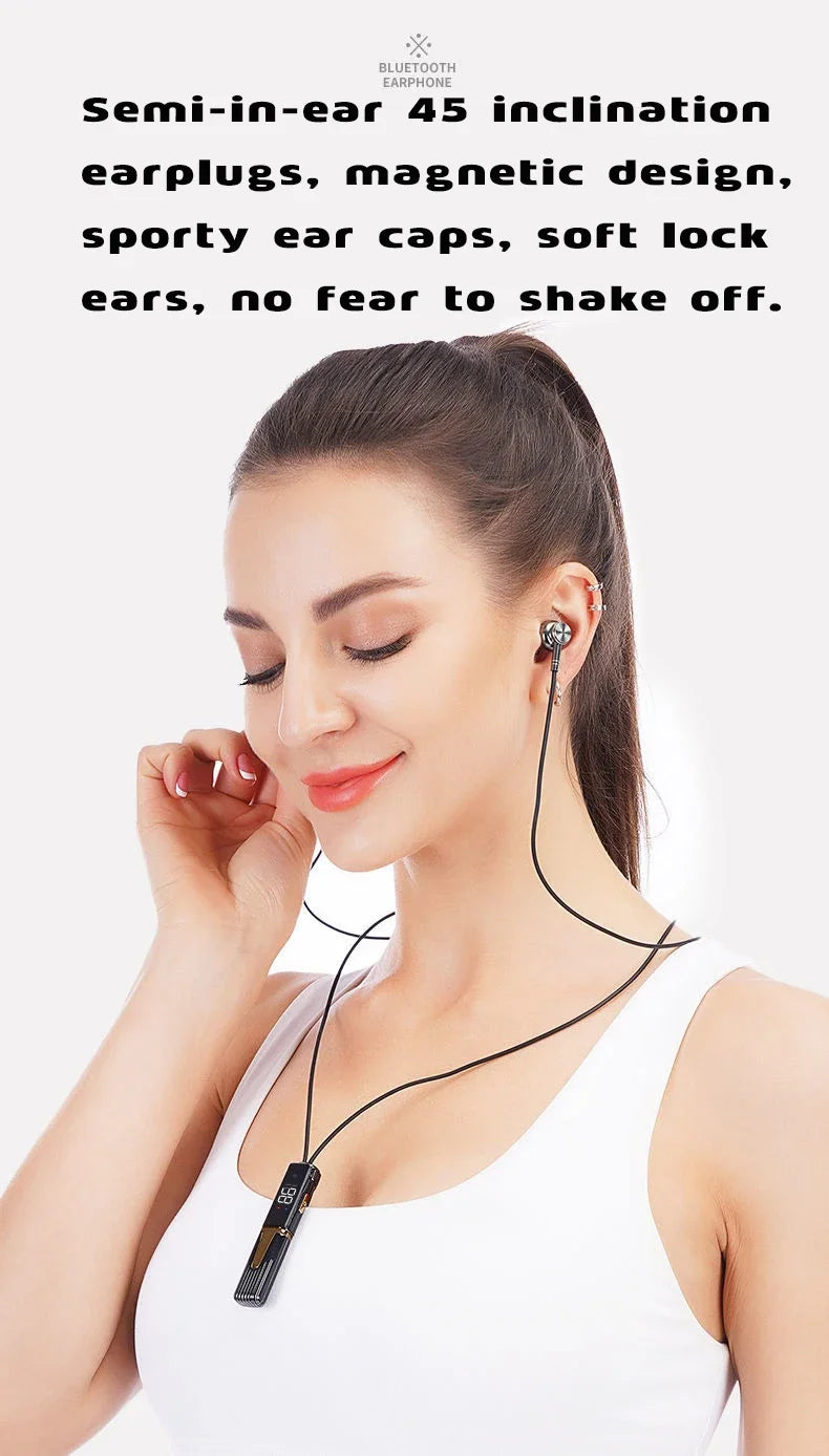Wireless Headphones Bluetooth Neckband Earphones Big Battery Sport Running TWS Earbuds Waterproof Bluetooth5.2 Headset With Mic
