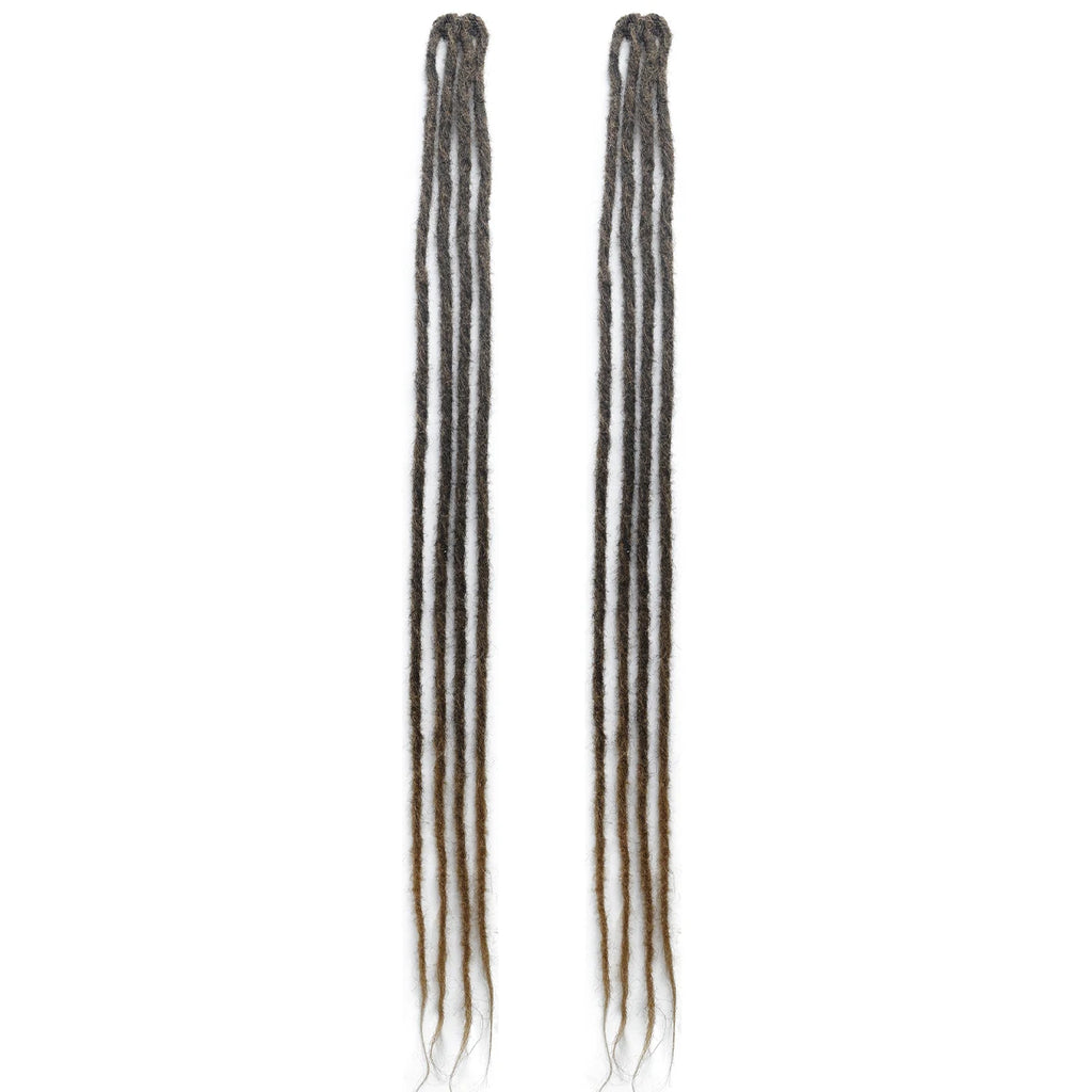 2Pcs Clip in Braid Hair Extensions Wig Synthetic Dreadlock Hair Pieces Bohemian Hair Accessories For Women Daily/Party Use