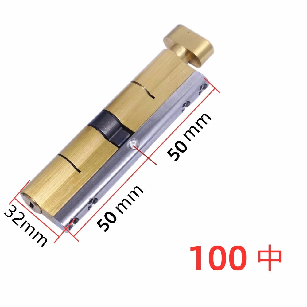 Super D-grade 8-track Single Opening with Knob Anti-theft Cylinder,Universal Lock Core for Iron and Wooden Doors,8 Keys Cilindro