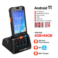 4GB+64GB Android 11 Handheld Terminal Iindustrial PDA 1D 2D QR Barcode Scanner Reader 4G WiFi NFC POS Data Collector