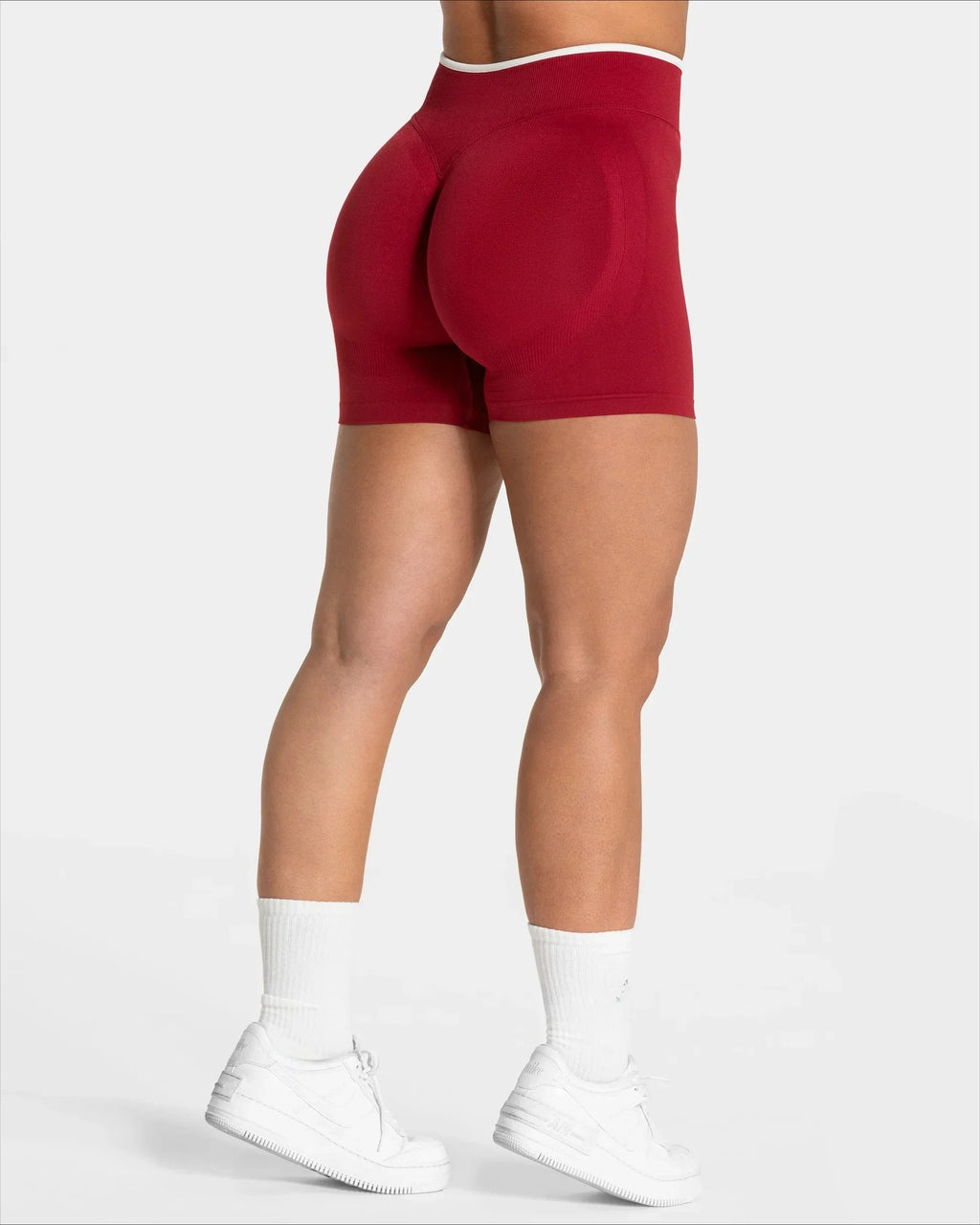 Women White Waist Tight Summer Seamless Sports Shorts High Waist Hip Lifting Yoga Pants Running High Elastic Sport Shorts Female