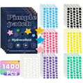 1400Pcs Star Shape Hydrocolloid Pimple Acne Patches Colorful Facial Skin Care Isolate Breathable Closed Acne Blemishes Cover