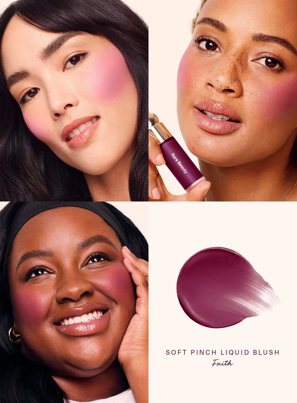 Rare Beauty Soft Pinch Liquid Blush Cream Lasting Lightweight Waterproof Makeup Moisturize Lip Gloss Happy Hope Encourage Bliss