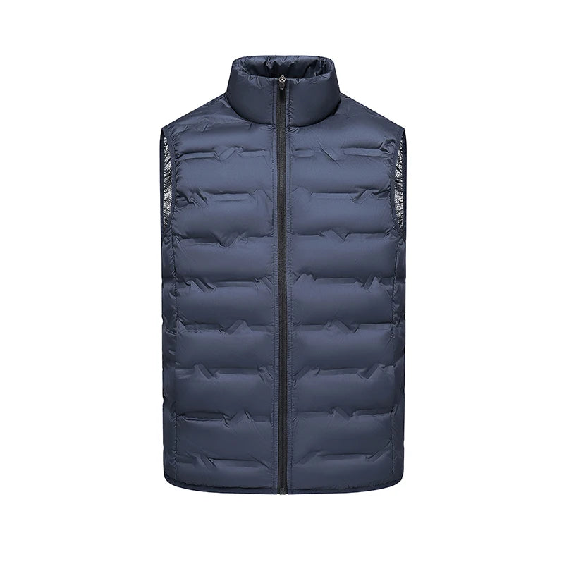 Winter Men Down Vests Mens waterproof Fashion Casual Down Sleeveless Vest Jackets Mens Autumn Couple Lightweight Work Waistcoat