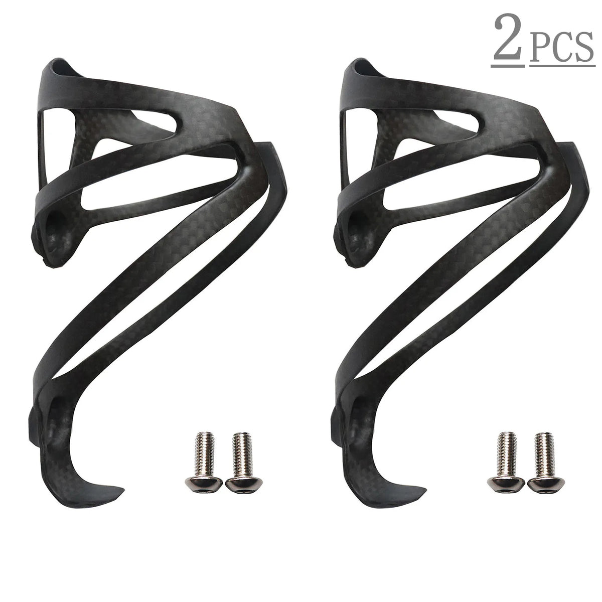 2Pcs Full Carbon Fiber Bicycle Water Bottle Cage MTB Road Bike Bottle Holder Ultra Light Cycle Equipment Matte/Glossy 4 Colors 1