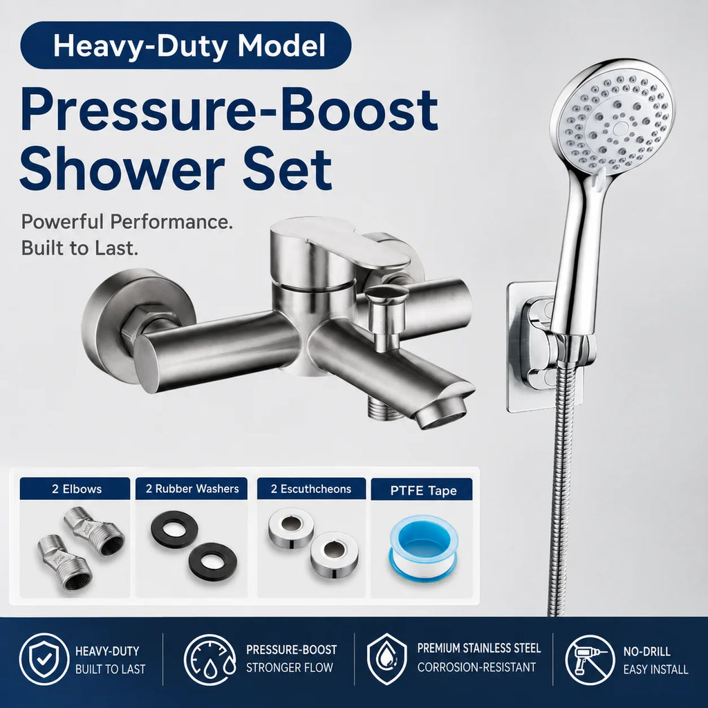 Stainless Steel Concealed Shower Mixer Valve Wall Mount Hot Cold Water Mixing Tap for Bathroom