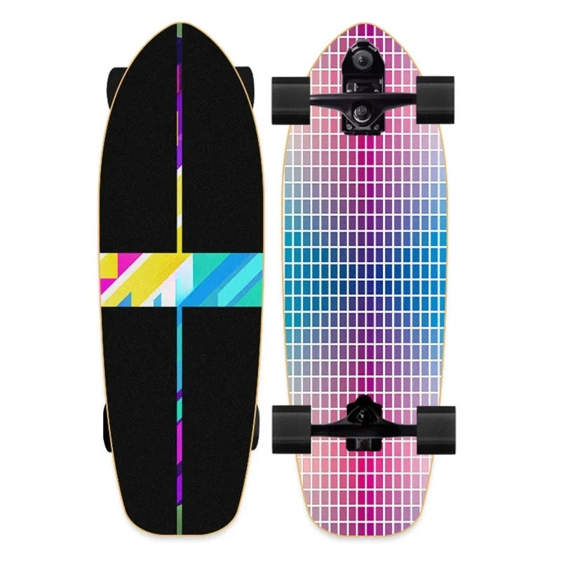 82cm Professional S7 P7 Carver Surf Land Skateboard Highly Smooth Maple Professional Land Surfboard Big Fish Board