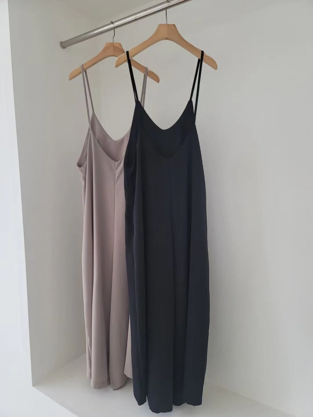 Versatile Loose Fit Slimming Shoulder Strap Pants Casual Pants Jumpsuit 2 Colors Drapey Comfortable Mid-aged Women's Pants