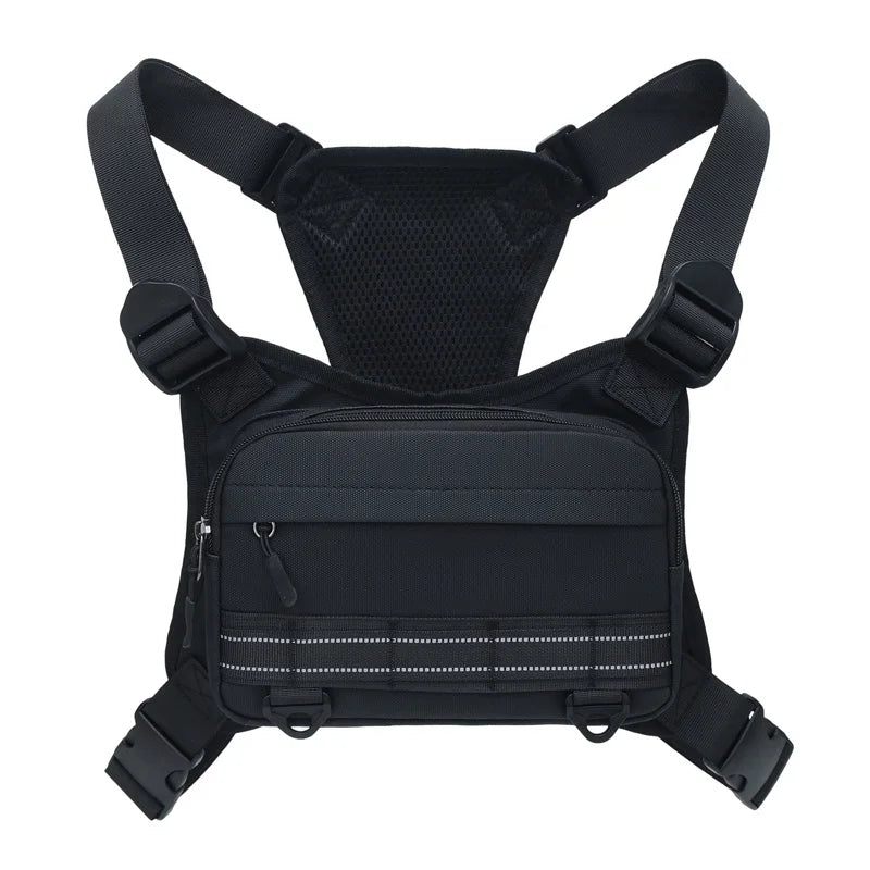 Outdoor Sport Chest Bag Unisex Cycling Bag Hiking Marathon Chest Rig Bag Lightweight Running Vest Backpack Travel Storage Pocket