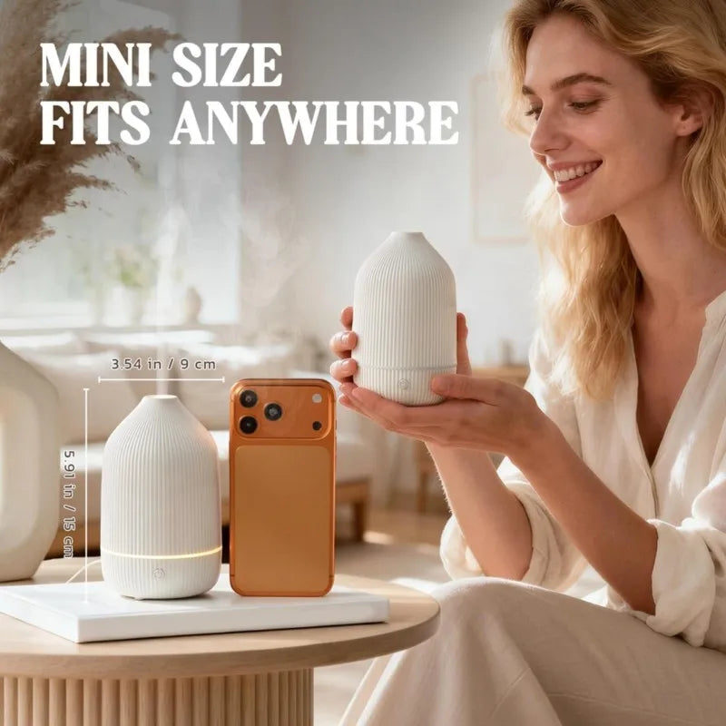 L65A-Aromatherapy Diffuser, 100Ml Mini Ultrasonic For Essential Oil Diffuser For Home& Garden