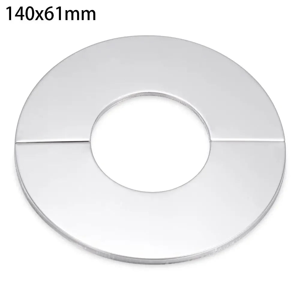 Black Shower Faucet Decorative Cover Chrome Finish Stainless Steel Wall Flange Water Pipe Wall Covers Bathroom Faucet Accessory