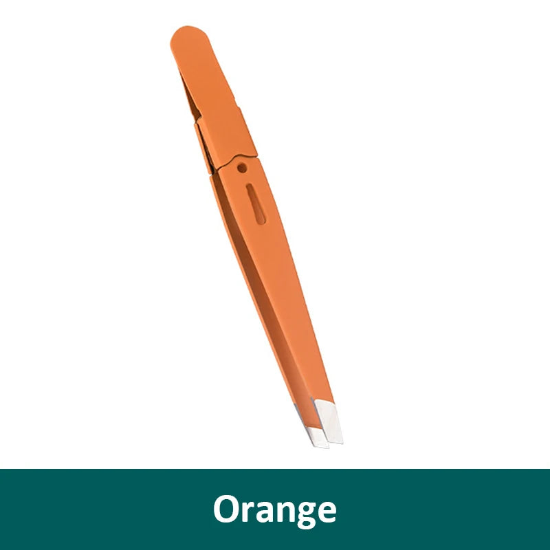 Eyebrow Tweezer Colorful Hair Beauty Fine Hairs Puller Stainless Steel Slanted Eye Brow Clips Removal Makeup Tools