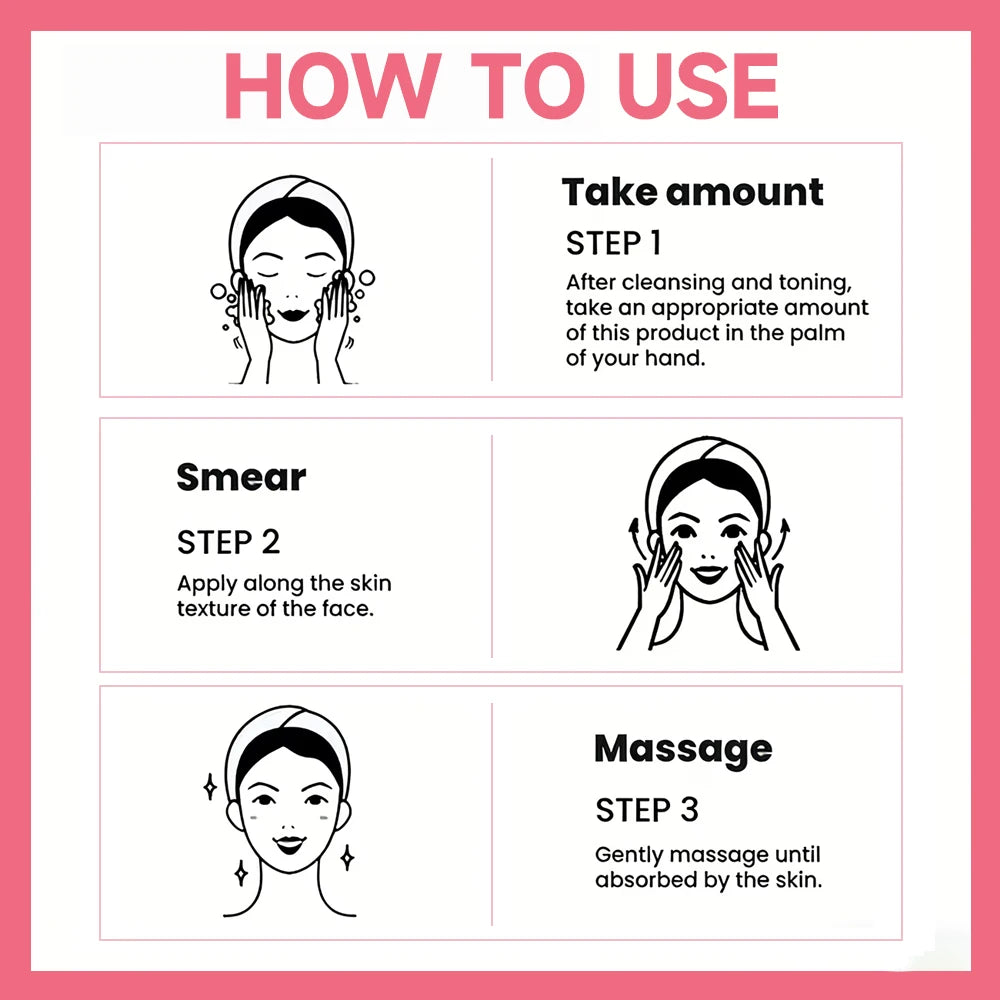 Serum YOUNGCOME Pink Peptide 12PDRN Serum with Hydrolyzed Collagen & Bakuchiol, Lightweight Daily Facial Care for All Skin Types