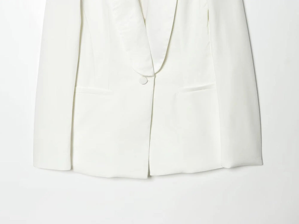 HH 2026 Women New Fashion Solid 2-Piece Set Single Button Long Sleeve Blazer Jacket+High Waist Zipper Pockets Solid Long Pants