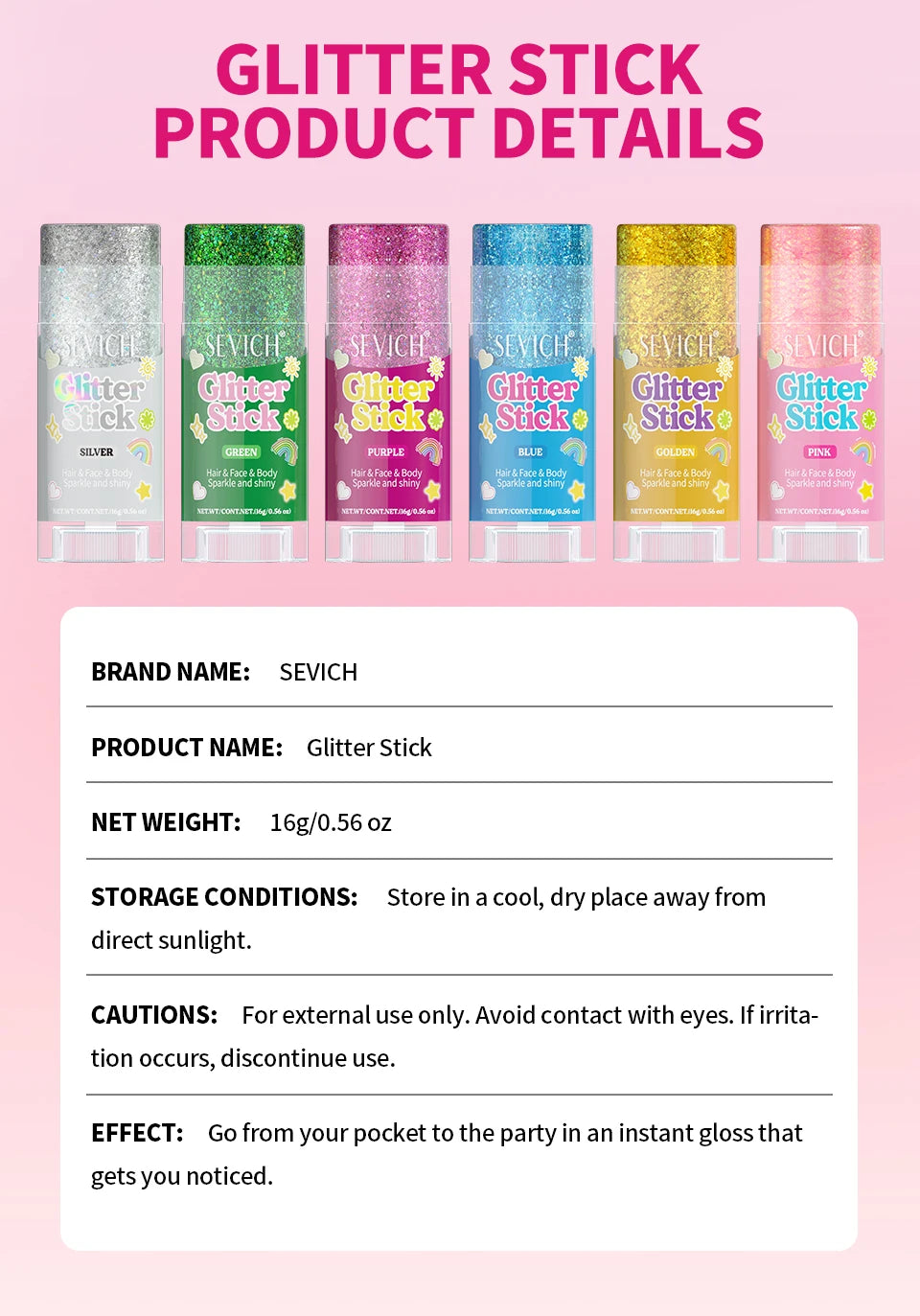 Sparkling Sequins Glitter Gel Stick Mermaid Sequin Body Glitter Gel Cosmetic Hair Glitter Festival Makeup for Christmas Party