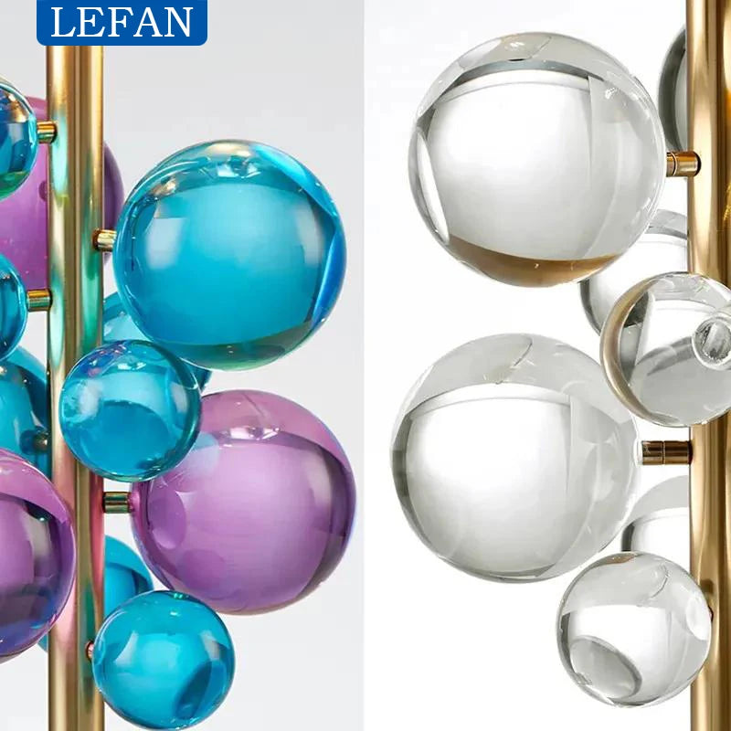 Morden italian designer Table Lamp Creative mushroom lamp Colorful Glass Ball Lamp for Living Room Bedroom Reading Lamp