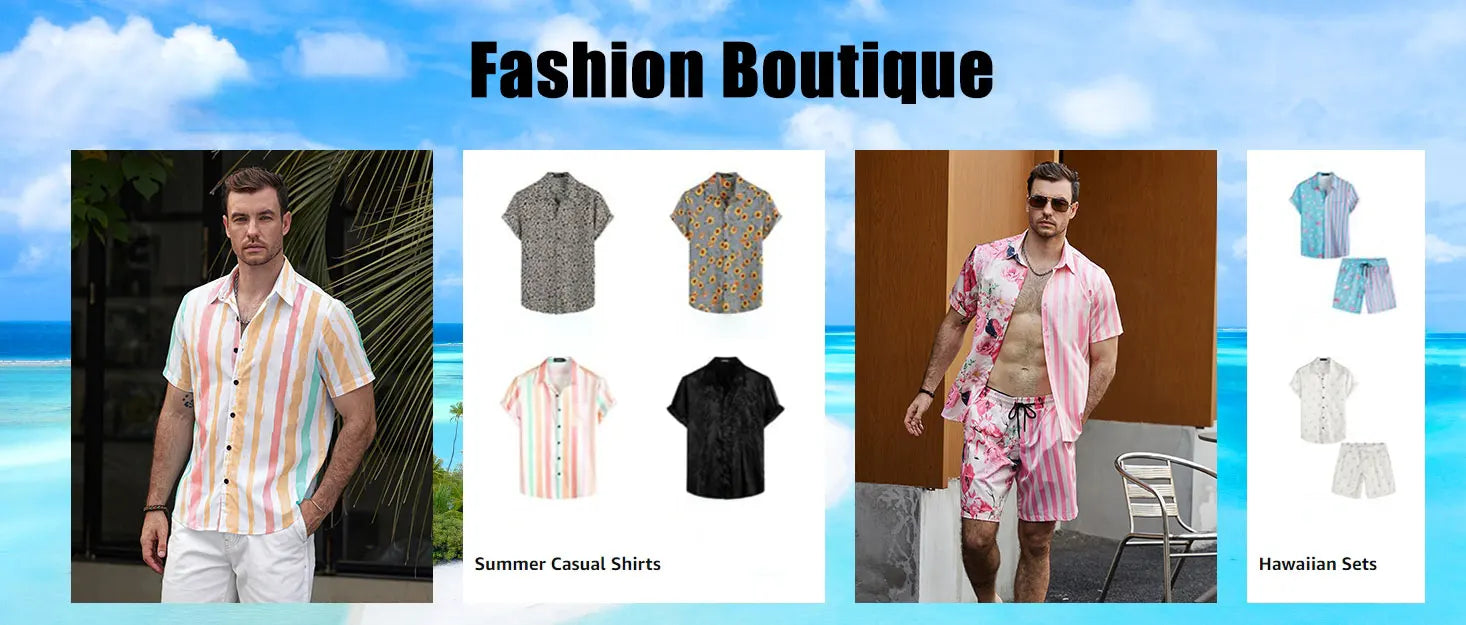 2024 Summer Men's Fashion Leopard Print Short Sleeve Shirt And Shorts Set Beach Style T Shirt Breathable Shorts Two Piece Set