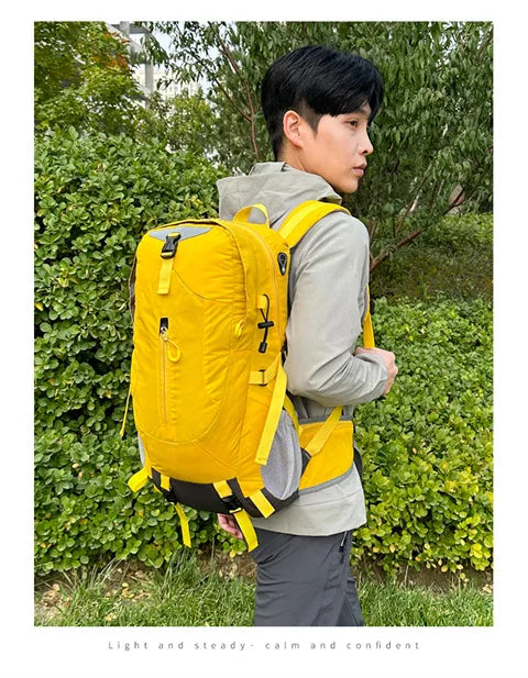 Outdoor Mountaineering Bag Men's Large Capacity Travel Bag Waterproof Hiking Scratch-resistant Wear-resistant Sports Backpack