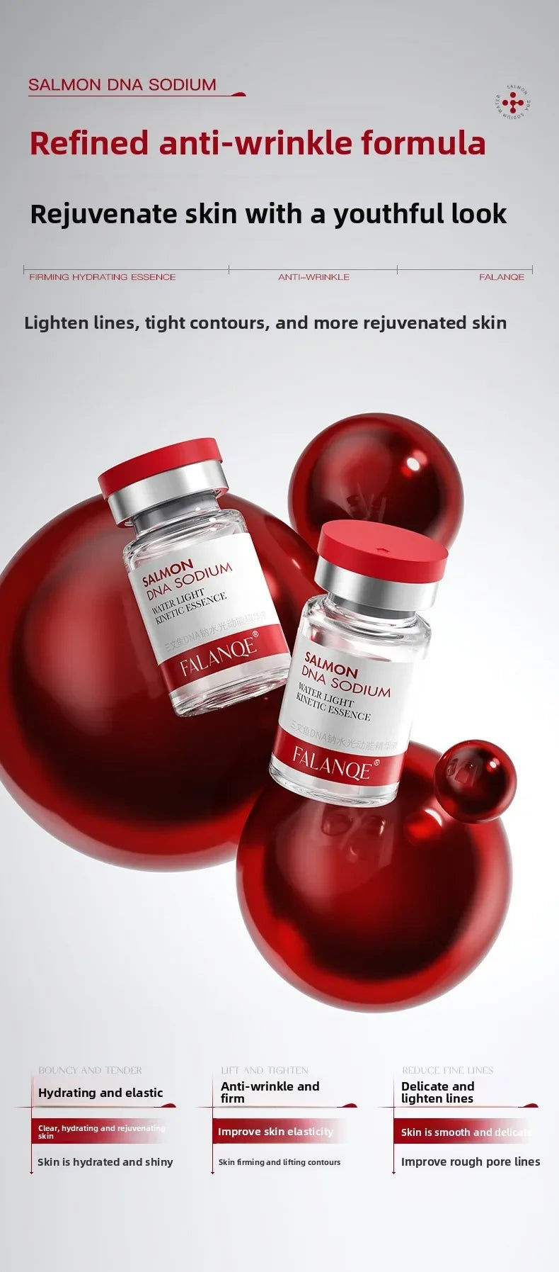Effective Korea 5ml Salmon DNA  Ampoule Skin Booster Serum Kit Skin Whitening Moisturizing For 0.3mm Meso Serum Good Quality