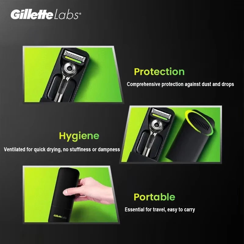 Portable Razor Travel Box Fit for Gillettte Labs Shavers Anti-dust Anti-fall High Quality Plastic Silicone Shaver Storage Case