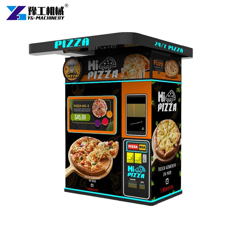 Smart Makes Fresh Pizza Vending Machine Automatic Pizza Touch Screen Pizza See Through Vending Machine