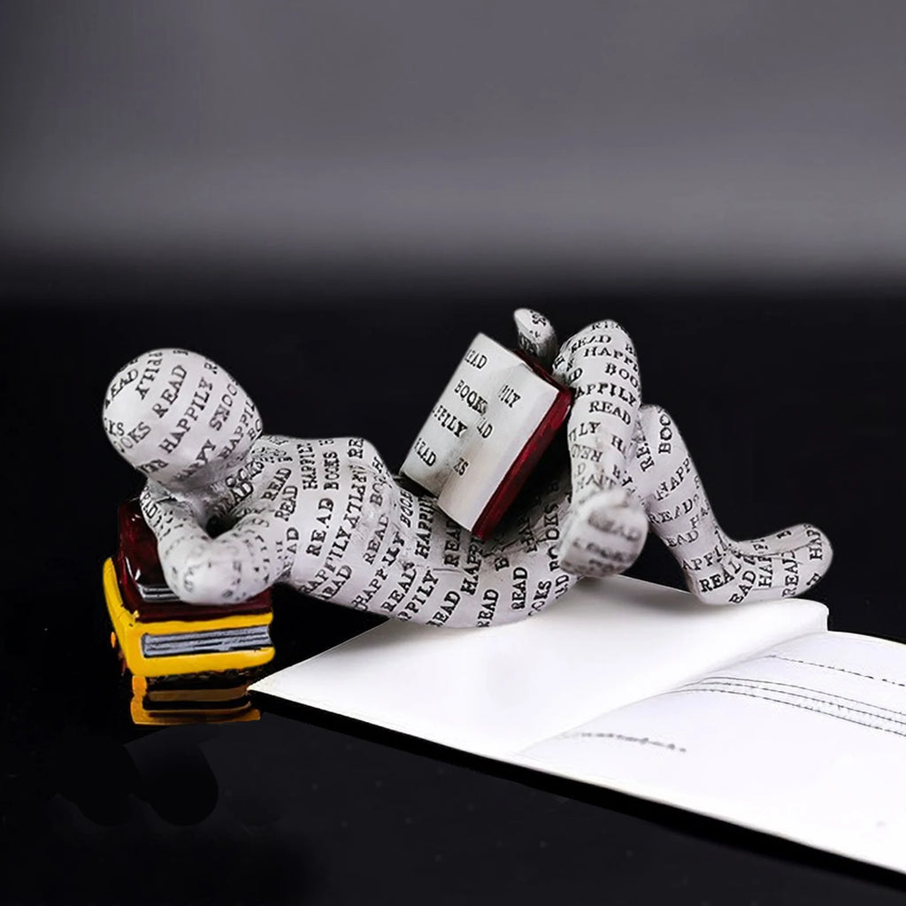 Reading Women Reading Figurines Decor Nordic Modern Thinker Statue Modern Abstract Art Sculpture Resin Bookshelf Decor Gift