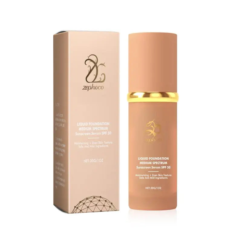 4 In 1 Foundation Liquid Hydrating Medium Full Coverage Concealer Longwearing Waterproof Foundation Natural Face Makeup