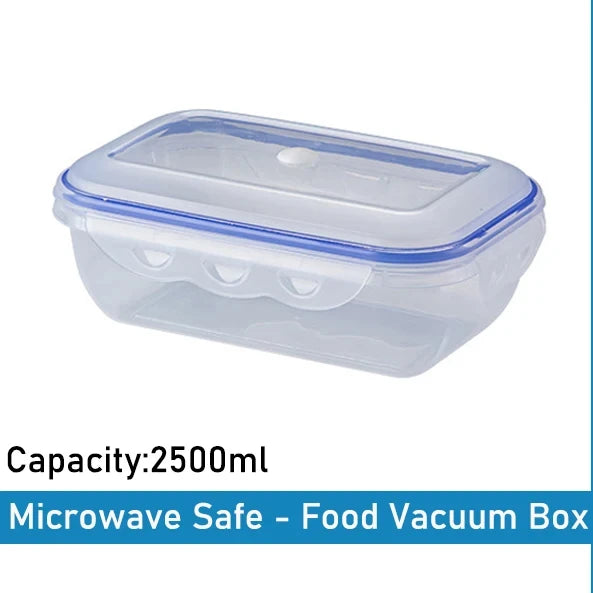 1/3PCS Vacuum Food Storage Box Storage Container Fridge Organizer Microwave Safe Fresh-Keeping Sealing Box Food Dispenser
