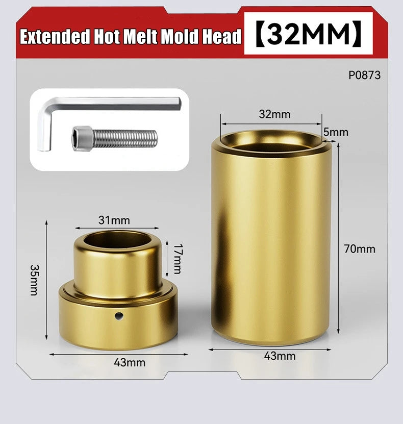 Pipe Welding Machine Accessories Extended Tube Hot Melt Mold Head PB/PP/PE/PPR Pipe Welding Tools for Home Plastic Water Pipe